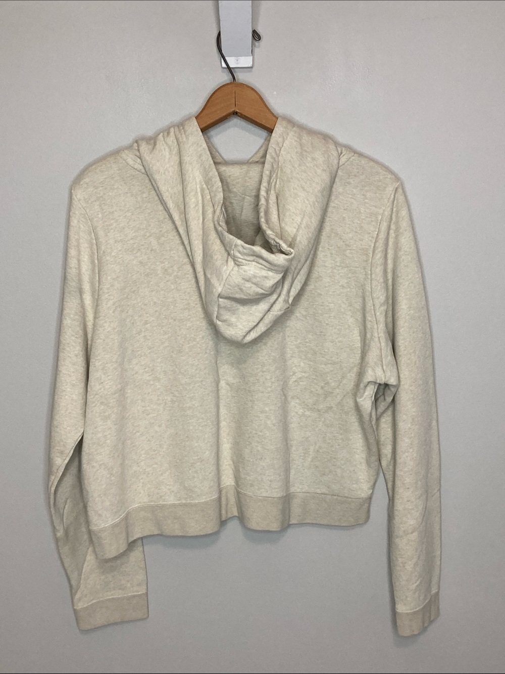 Nike Women's Cream Hoodie with Black Swoosh, Size XXL, oversized cropped - Picture 8 of 8